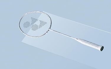 Бадмінтонна ракетка YONEX Nanoray 10F Hi-Flex, попередньо натягнута, біла