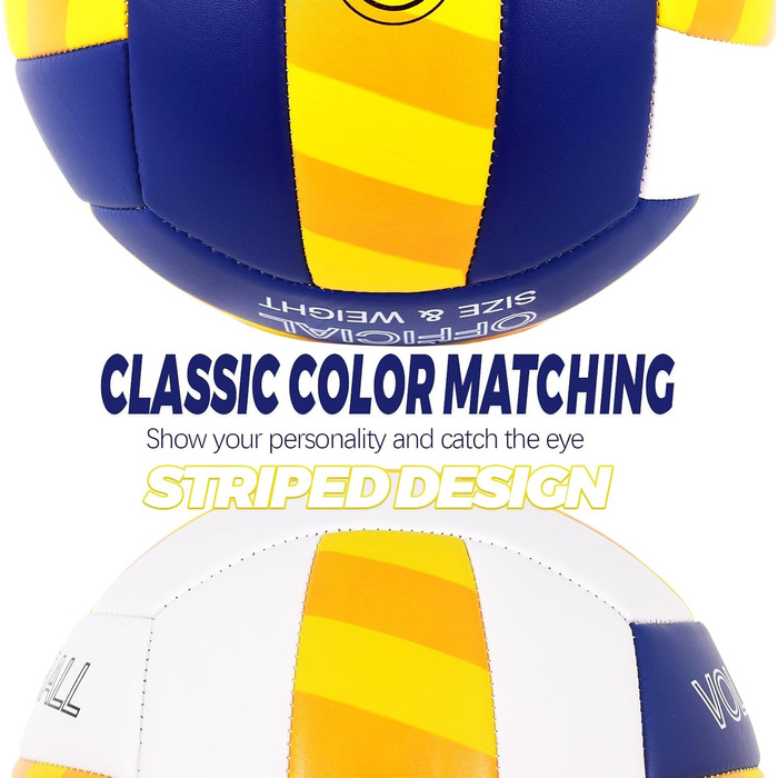 Волейбольний м'яч KUYOTQ для пляжу та залу, 3 мм, з м'якої шкіри, розмір 5, для підлітків та чоловіків