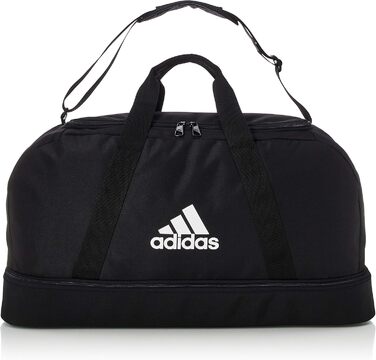 Сумка-дуфел adidas Tiro Primegreen з нижнім відділенням, чорна/біла, середня, унісекс