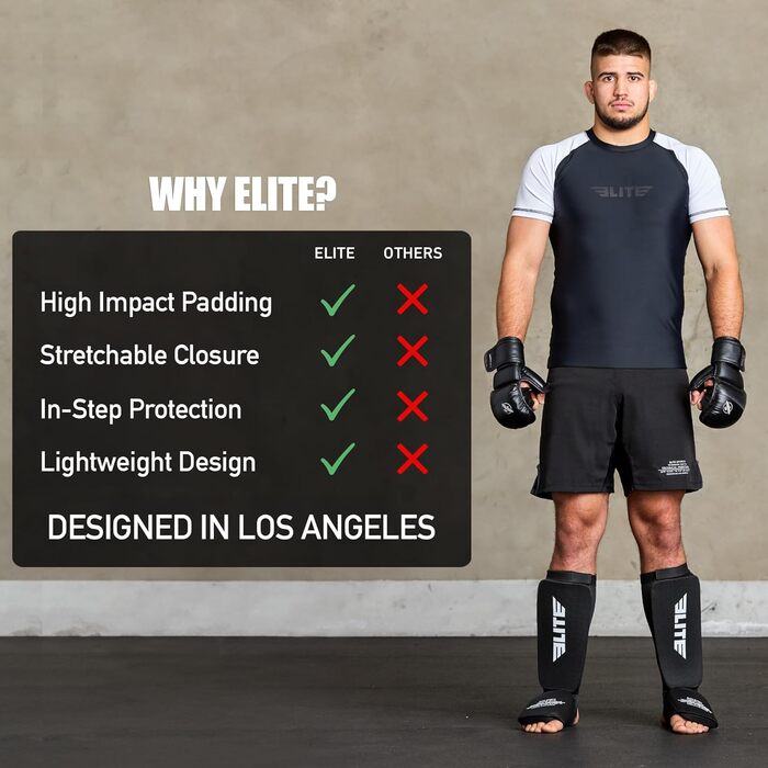 Ш protections захисники для ММА, муай-тай, кікбоксинг: захист гомілки та зап'ястя. Підходять для дорослих, дітей та підлітків. Чорний/білий, розмір S/M