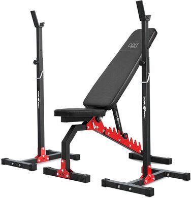 Marbo Sport-Set MH7: Регульована лавка, стійки, штанга, гантелі, диски 83/113 кг