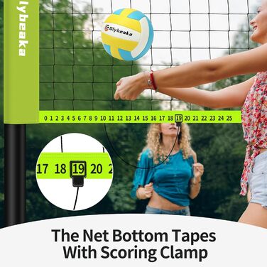 Волейбольний набір для гри на вулиці – портативний, регульована висота, міцне сітка, м'яч PU, насос, сумка, легка установка, для двору, пляжу, парку, ідеально для сімейних ігор