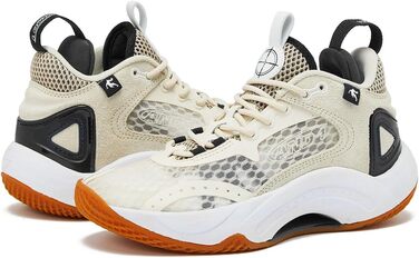 AND1 Дитячі баскетбольні кросівки для дівчаток та хлопчиків, високі, розмір 1-7, для малюків та старших дітей, чорно-бежеві