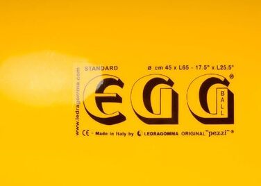Гімнастичний м'яч Pezzi Eggball Standard 45 см, жовтий, для фітнесу та реабілітації