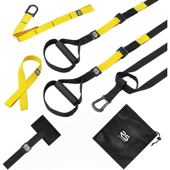 Набір для тренувань RS SPORT з ременями та системою кріплення до дверей, регульований, для фітнесу вдома, у спортзалі, у подорожах, для жінок та чоловіків