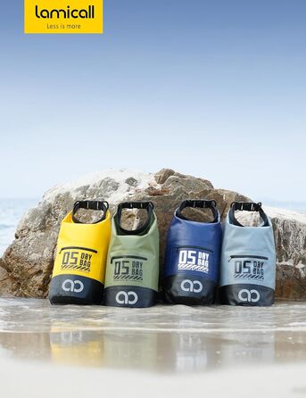 Водонепроникний рюкзак-сумка Dry Bag Lamicall 10 літрів, блакитний - міцний, з водонепроникним чохлом для телефону