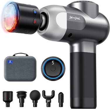 Масажер для тіла Bob and Brad C2 Pro з підігрівом та охолодженням, професійний електричний масажер для дому, фітнесу, відновлення та зняття болю (сріблястий)