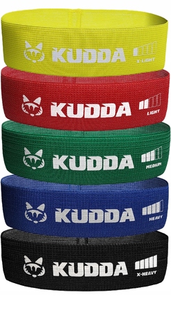 Набір фітнес-резинок KUDDA hip mini band, 5 шт, багатоколірні