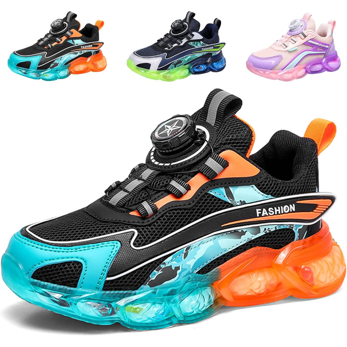 Дитячі кросівки ITSOGOO для бігу та спорту. Легкі, дихаючі, підходять для активного відпочинку, занять фітнесом та прогулянок. Розміри 28-37 EU, 33 EU. Чорний колір.