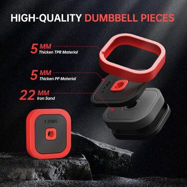 Набір гантелей JOROTO 10-30 кг 4-в-1: гантелі, штанга, гиря та бруси для фітнесу вдома. Підходить для силових тренувань та загальної фізичної підготовки.