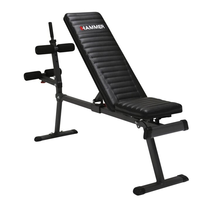 Різнофункціональна лава для преса та жиму Hammer Ab Bench Perform One, антрацит/чорний, 160 x 32 x 119 см