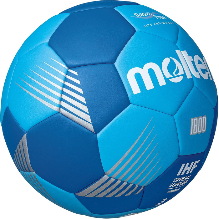 Гандбольний м'яч Molten H3F1800-BB, розмір 3, блакитний/синій, без смоли