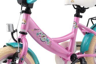 Дитяче велосипед BIKESTAR для дівчаток 3-4 років | 12-дюймовий класичний велосипед | Рожево-білий | Без ризику тестування
