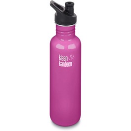 Пляшка для води Klean Kanteen Classic 800 мл Wild Orchid з кришкою Sport Cap 3.0, сталева, нова