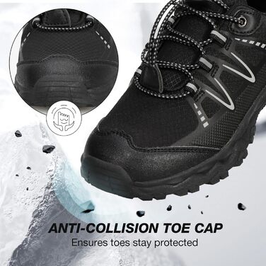 Дитячі трекінгові черевики UOVO, водонепроникні, для бігу та трейлу, чорні, розмір 33 EU