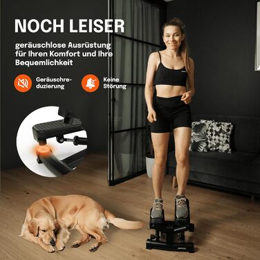 Степпер для дому з еспандерами 120 кг, Twist Mini Stepper з регульованою висотою педалей і гідравлічними циліндрами, тренажер для всього тіла з опором, модель Z2