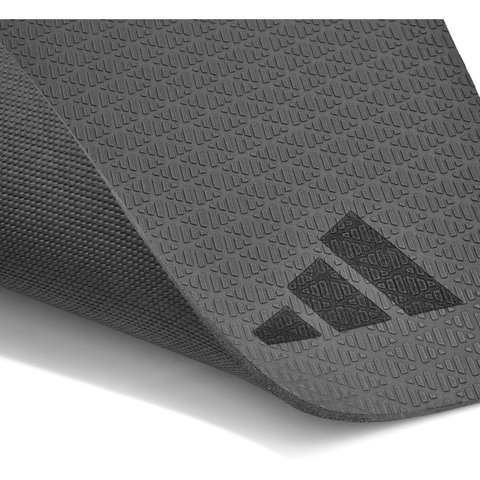 Йога-килимок Adidas 6 мм, протиковзкий, з перероблених матеріалів, без ПВХ (176 x 61 см), чорний