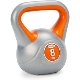 Вінілова гиря York Fitness 8 кг для домашнього тренування, бодібілдингу та важкої атлетики