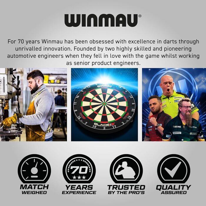 Дротики для дартсу WINMAU Advance 500 Series 24 г з червоними опереннями та стержнями