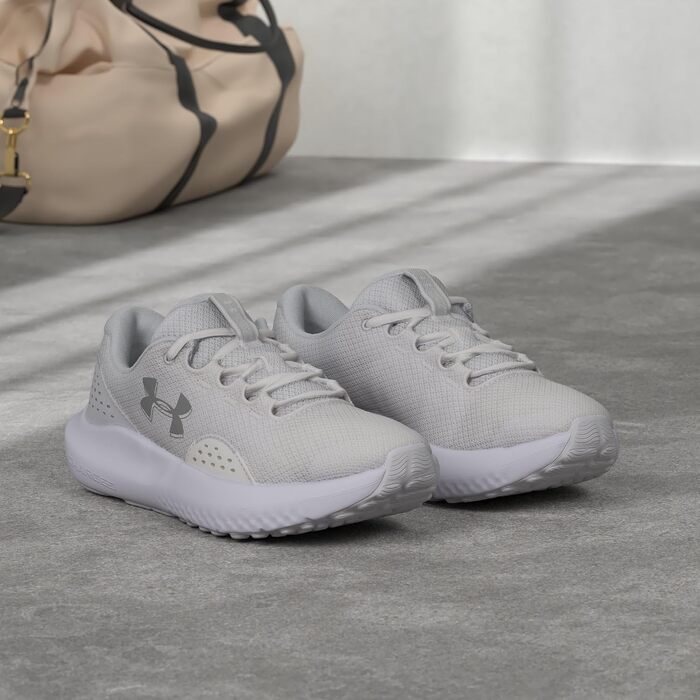 Жіночі кросівки Under Armour Charged Surge 4 White Distant Gray Metallic Silver, розмір 39 EU