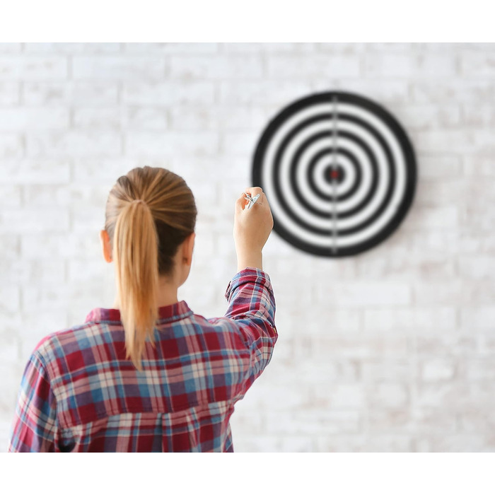 Dartscheibe Stagecaptain DBP-1810 Bullseye: Паперова мішень для дротиків з дротиками - для початківців, двостороння