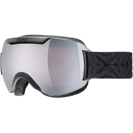 Гірськолижна маска Uvex Downhill 2000 чорна, подвійна лінза litemirror Silver S3