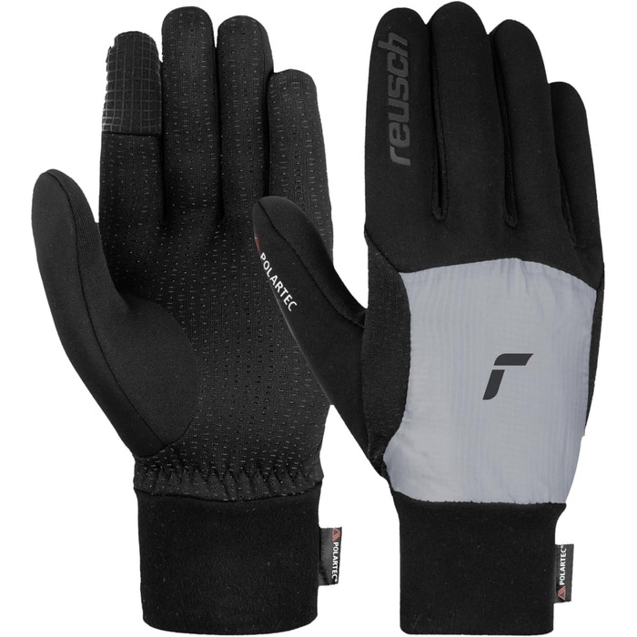 Універсальні спортивні рукавички Reusch Garhwal Hybrid Touch-TEC для чоловіків і жінок, сенсорні, для смартфона та планшета, сірі-чорні, розмір 10.5, для активного відпочинку