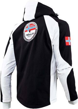 Чоловіча софтшеллова куртка Nebulus Rockshell L чорно-біла