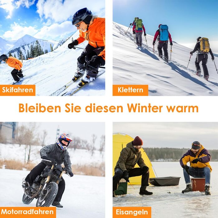 Нагріваючі рукавички Minthouz W13 з акумулятором 5V 5000mAh для чоловіків та жінок, сенсорний екран, водонепроникність, для активного відпочинку