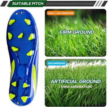 Дитячі футбольні бутси FG для хлопчиків та дівчаток, розмір 31 EU, S2116, блакитні