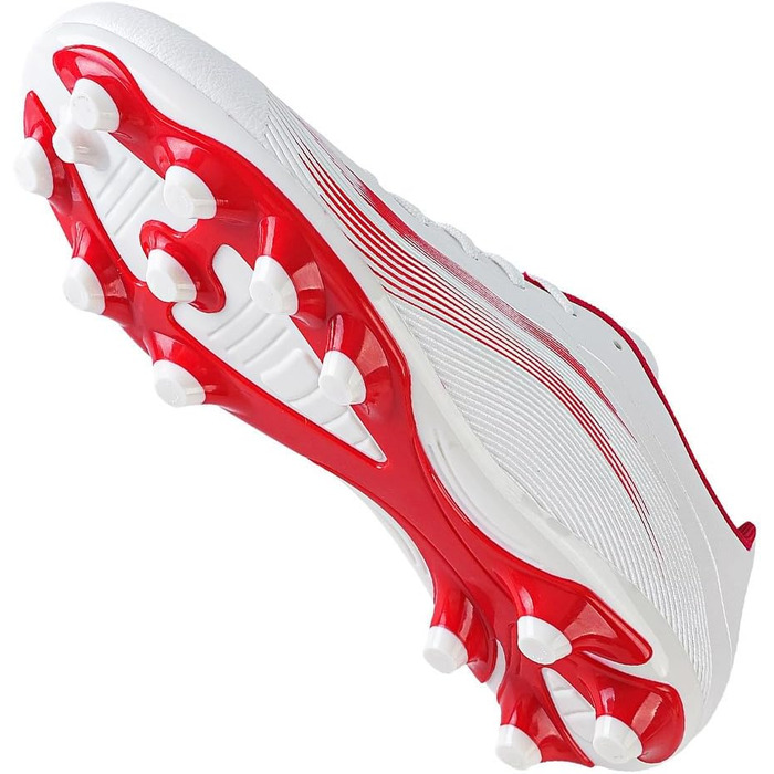 Футбольне взуття для чоловіків та хлопців, шипи, мікрофібра, підходить для штучного газону, футбольні черевики, спортивне взуття для тренувань, професійне футбольне взуття, outdoor спортивне взуття, розмір 39 EU, білий/червоний