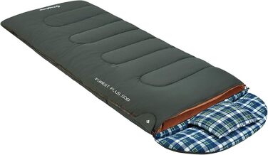 Сплячий мішок KingCamp для дорослих 3 в 1 з знімною ковдрою, зимовий, XXL, бавовна фланель, легкий, портативний, теплий (оливковий, наповнювач 500г/м²)