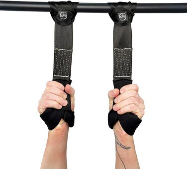 Петлі для тренувань Suspension Trainer – преміум нейлон, для тренувань з вагою тіла, для дому та спортзалу, навантаження до 245,9 кг, чорні, пара