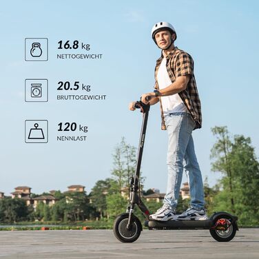 Електросамокат для доріг, 10'' колеса, до 40 км, 20 км/год, амортизація, для дорослих, 120 кг, поворотники, додаток, подвійна гальмівна система, V40PRO Max