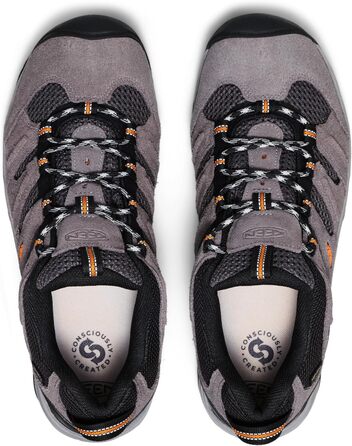 Чоловічі трекінгові черевики KEEN Headout Low Waterproof - сіро-помаранчеві (46 EU)