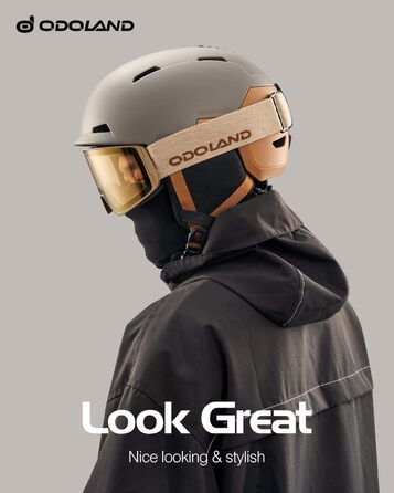 Шолом гірськолижний/сноубордичний Odoland, унісекс, кавовий, M (55-59 см)