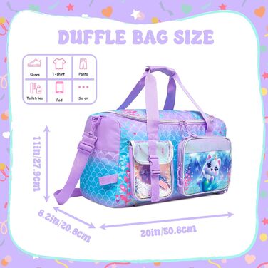 Дитяча спортивна сумка HTgroce для дівчаток з відділенням для взуття. Ідеальна для танців, спорту, ночівок та подорожей