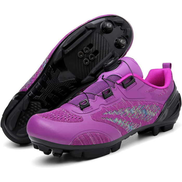Жіночі велотуфлі для MTB, Mountainbike, сумісні з SPD, дихаючі, фіолетові (42 EU)