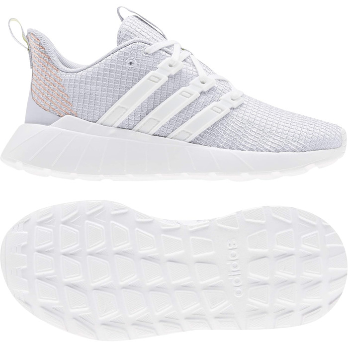 Дитячі кросівки adidas Questar Flow K (31.5 EU, сірий, білий, рожевий)