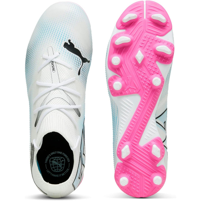 Дитячі футбольні бутси PUMA Future 7 Match BNA FG/AG Jr - 28 EU (Білий, Чорний, Рожевий)