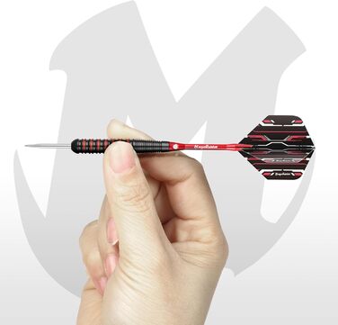 Набір дартсів MageRabbit Steeltip, 12 металевих дротиків 20 г з алюмінієвими держателями, 24 хвостовики, захист для хвостовиків, інструмент для дартсу, сині та червоні дротики зі сталевими вістрями