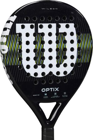 Падельна ракетка Wilson Optix V1 для дорослих, унісекс, біло-чорна, розмір 4-1/4