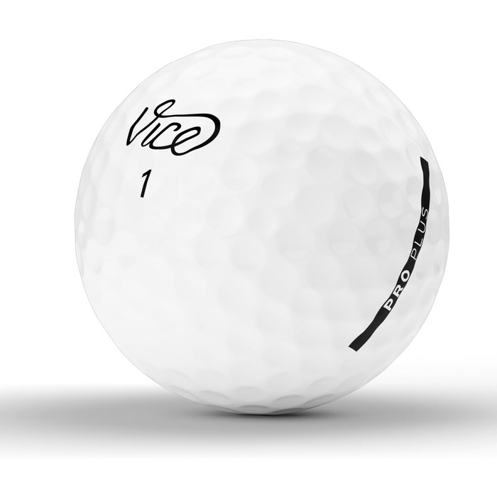 Гольф-м'ячі Vice Pro Plus 2020, 12 шт, 4-шарові, уретанове покриття, максимальна дальність, знижений спін, для досвідчених гравців, неоновий лайм/червоний