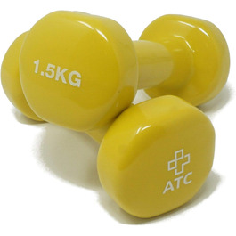 Вінілові гантелі ATC Handels GmbH 1,5 кг, набір 2 шт для фітнесу, аеробіки, реабілітації та тренувань