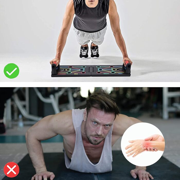 Дошка для віджимань AOUZEA Push Up Board 12-в-1: багатофункціональна, портативна, з захисними рукавичками та силіконовим килимком