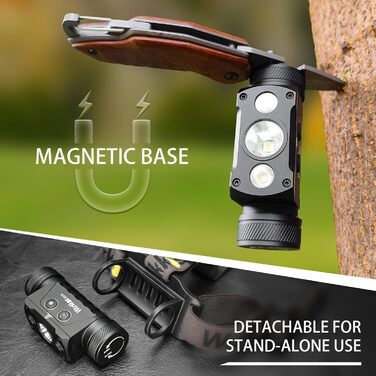 Wurkkos HD50 LED налобний ліхтар 4000 люмен, USB-C, 9 режимів, водонепроникний IPX8, для бігу, кемпінгу