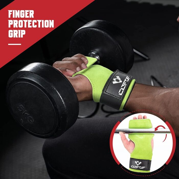 Підтримуючі ремені COFOF для важкої атлетики, бодібілдингу та силових тренувань (зелені)