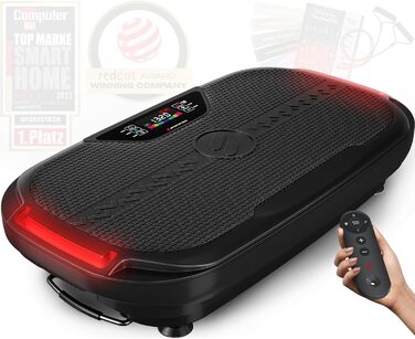 Вібраційна платформа Sportstech VP275 для дому, 3D фітнес-тренажер, LED-дисплей, антиковзка, керування через додаток