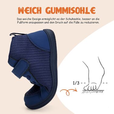 Дитячі зимові ботинки для хатнього взуття без шкарпеток Kinder - блакитні, розмір 30