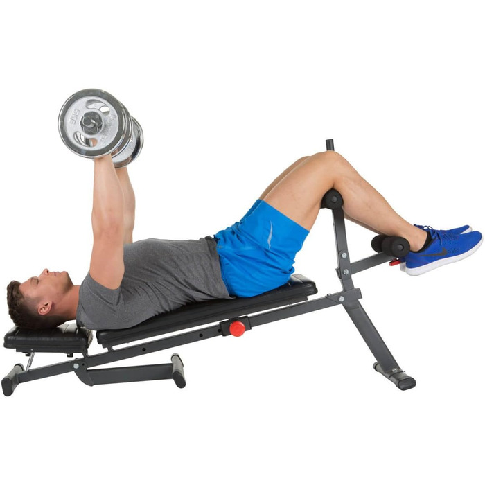 Різнофункціональна лава для преса та жиму Hammer Ab Bench Perform One, антрацит/чорний, 160 x 32 x 119 см